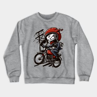 cute skull rider Crewneck Sweatshirt